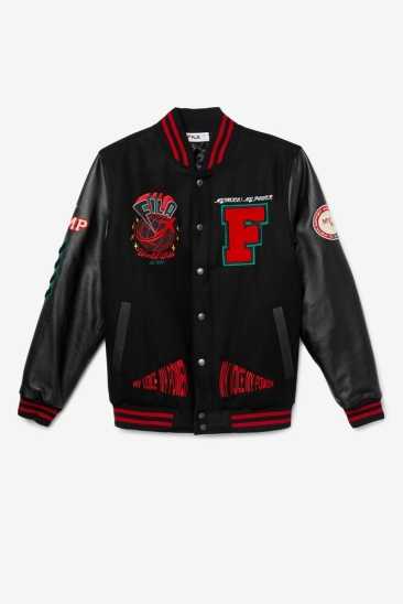 Fila Unisex Raddix Varsity Giletse 001 Noir / Rouge / Vert Fila France EZB-257841